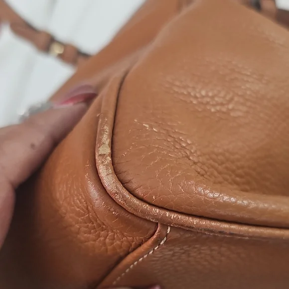 Dooney & Bourke Tan Pebbled Leather Tote - Picture 5 of 14